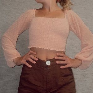 Windsor cute puffy pink top
